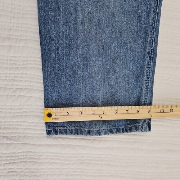 Route 66 Utility Jeans Women's 17/18 Blue Denim Carpenter 6 Pockets Wide Leg EUC - Picture 8 of 16